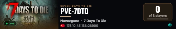 PVE-7DTD live status badge