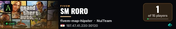 SM RORO live status badge