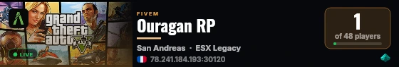 Ouragan RP live status badge