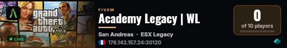 Academy Legacy | WL live status badge