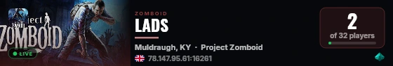 LADS live status badge