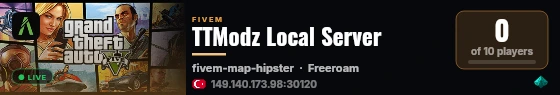 TTModz Local Server live status badge