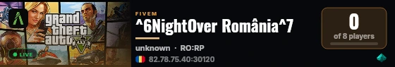^6NightOver România^7 live status badge