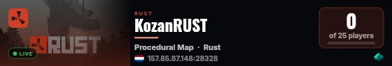 KozanRUST live status badge