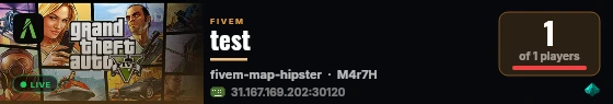 test live status badge