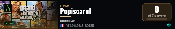 Popiscarul live status badge
