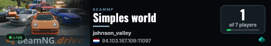 Simples world live status badge