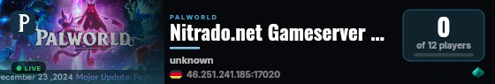 Nitrado.net Gameserver #1132 live status badge