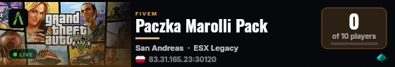 Paczka Marolli Pack live status badge