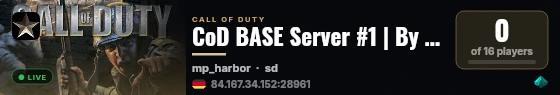 CoD BASE Server #1 | By Intuitive-Gaming.com live status badge