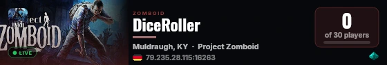 DiceRoller live status badge