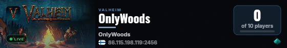 OnlyWoods live status badge
