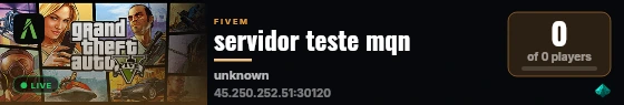 servidor teste mqn live status badge