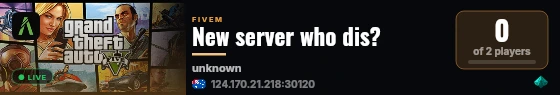 New server who dis? live status badge