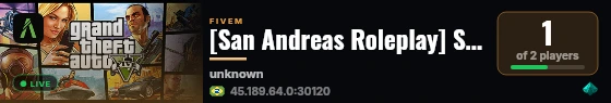 [San Andreas Roleplay] SARP live status badge