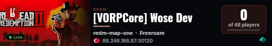 [VORPCore] Wose Dev live status badge