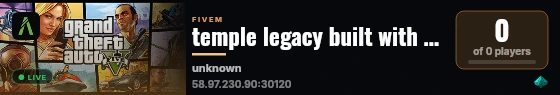 temple legacy built with StreetKings! live status badge