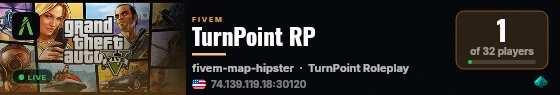 TurnPoint RP live status badge