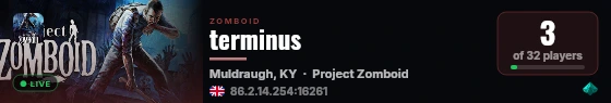terminus live status badge