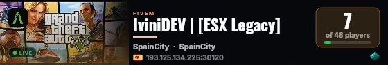 IviniDEV | ESX Legacy Server live status badge