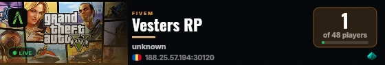 Vesters RP live status badge