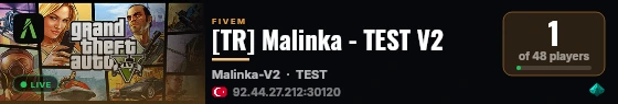 [TR] Malinka - TEST V2 live status badge