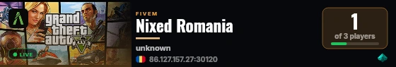 Nixed Romania live status badge