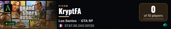 KryptFA live status badge