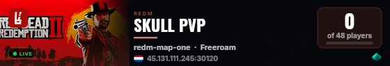 SKULL PVP live status badge