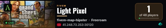 Light Pixel live status badge