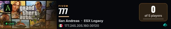 777 live status badge