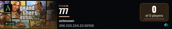 777 live status badge
