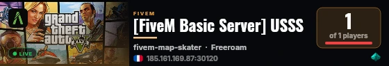 [FiveM Basic Server] USSS live status badge