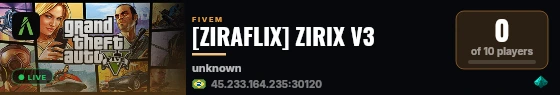 [ZIRAFLIX] ZIRIX V3 live status badge