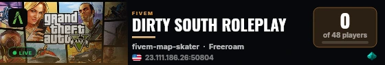 DIRTY SOUTH ROLEPLAY live status badge