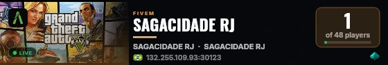 SAGACIDADE RJ live status badge