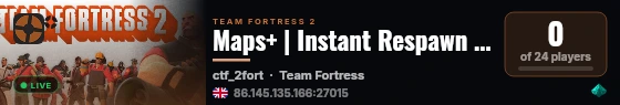 Maps+ | Instant Respawn | !rtv !nominate live status badge