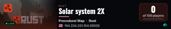 Solar system 2X live status badge