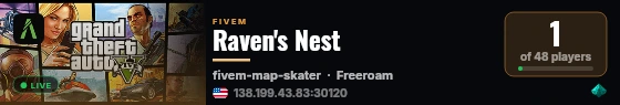 Raven's Nest live status badge