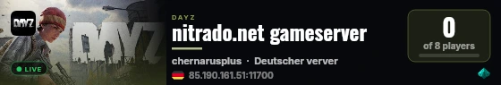 nitrado.net gameserver live status badge