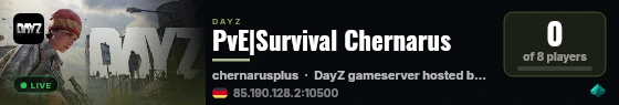 PvE|Survival Chernarus live status badge