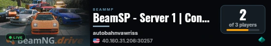 BeamSP - Server 1 | Connect Hosting live status badge