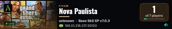 Nova Paulista live status badge