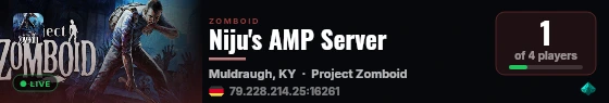 Niju's AMP Server live status badge