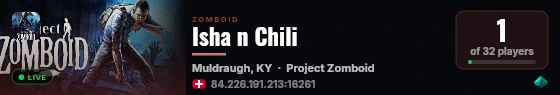 Isha n Chili live status badge