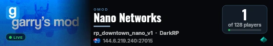Nano Networks live status badge
