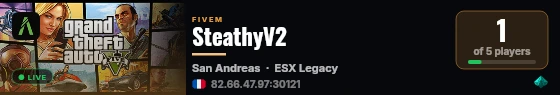 SteathyV2 live status badge