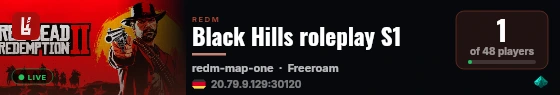 Black Hills roleplay S1 live status badge