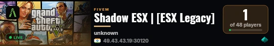 Shadow ESX | [ESX Legacy] live status badge