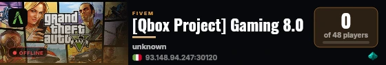 [Qbox Project] Gaming 8.0 live status badge